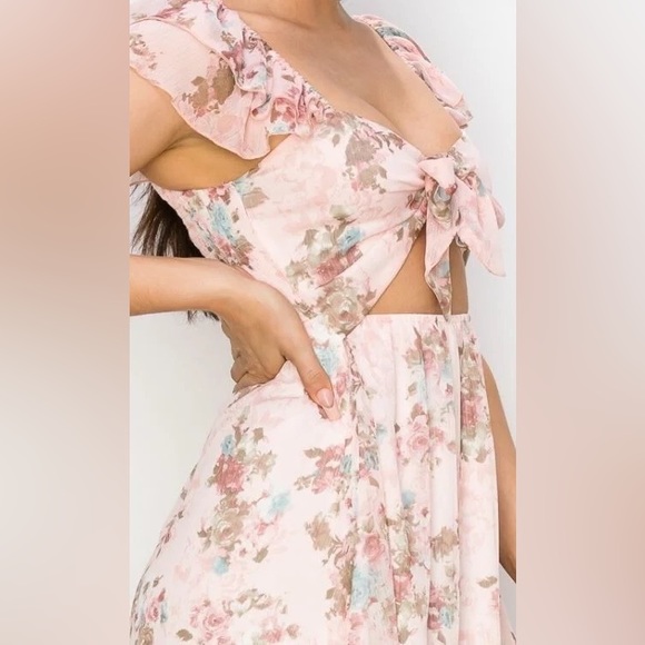 Spring Floral Mini Dress - Picture 2 of 2